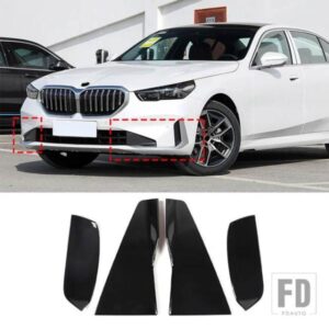BMW 5 シリーズ I5 G60 2024 ABS ブラックフロントサイドベントフェンダーカバートリムステッカーカーアクセサリー