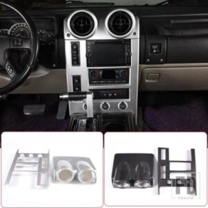 ハマー H2 2003-2007 ABS カーセンターコントロールパネルカバー空調コンセントカバー装飾ステッカーカーアクセサリー