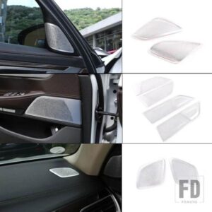 BMW 7 シリーズ G11 G12 2009-2022 合金ドアステレオスピーカーカバートリムステッカー自動