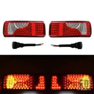1ペアRH + LH 24V LEDトラックテールランプSCANIAテールライト用MANトラックリアライトOEM 1756754 1756751コネクタ2個付き