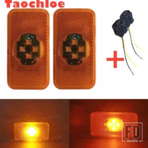 ボルボ FH LED ライト FM FL トラックサイドクリアランスライト用 2個 24V マーカーライト 2ピンコネクタソケット付き 20789440