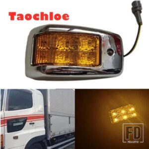 1個 アンバーホワイト LED メッキ ウィンカーライト コマンドランプ 24VLED コーナーランプ 日野 HINO700 日野 300 500 トラック用