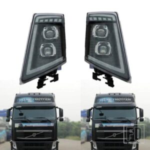 ボルボ FH13 FH16 FM460 FH500 トラック用 LED ヘッドライト 1ペア OEM 21323108 21035638