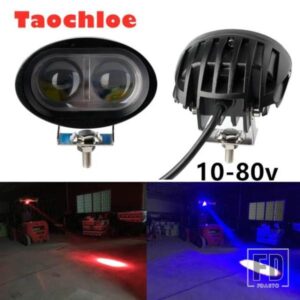9-80V 3インチ 赤 青 12V 48V 64V 20W 軽車両安全ランプ LED フォークリフトライト フォークトラック クレーン スポットビーム LINDE HYSTER YALE
