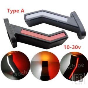 1ペア 10-30V 赤 アンバー 白 EMARK トレーラー LED サイドマーカー ライト アウトライン サイドマーカー トラック ライト バン LED ライト トレーラー用
