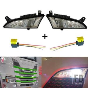 スカニアトラックR650 S730 S500用LH+RHフォグパネルライト1組スカニアSシリーズRシリーズOEM 2552712 2552711