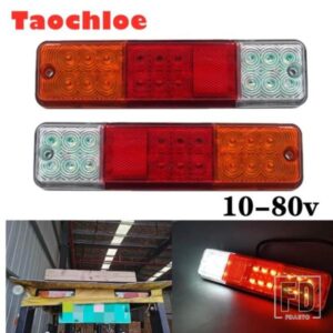 1ペア 10-80V 12V 24V 48V レッド アンバー ホワイト LED フォークリフト テールライト フォークリフト ストップライト リバースライト ハザード灯
