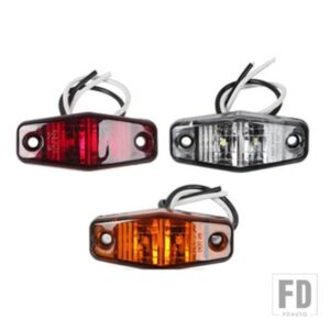 2X LED サイドマーカーライト クリアランスランプ 12V 24V Eマーク付き 車 トラック トレーラー バス リアランプ アウターライト パーキングライト ATV