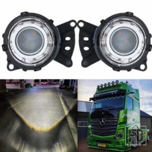 メルセデスベンツ アクトロス MP4 トラック 2011-2018 2019 OEM 9608200556 9608200456 用 EMARK E4 ホワイト LED フォグランプ ヘッドライト 1ペア