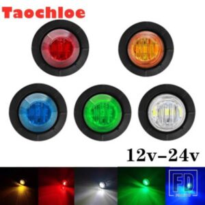 10個 アンバーレッド 12V-24V 3/4インチ 密閉型 LED トラック トレーラー バス 大型トラック サイドマーカー クリアランスランプ キャラバン アウターライト