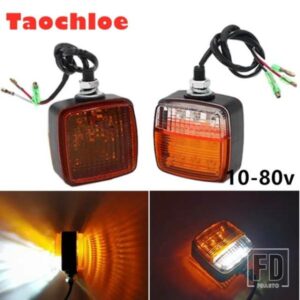 2個 フォークリフトライト 12V - 80V オートバイ用ウィンカー LEDライト トラック トレーラーポジションライト アンバー ホワイト 12V 24V 48V