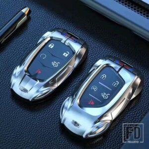 合金製スポーツカーデザインキーカバーケース キャデラック エスカレード CTS XTS ATS ATS-L XLS SRX 2015 4/5/6 ボタン 28T CTS-V XT5 CT6用