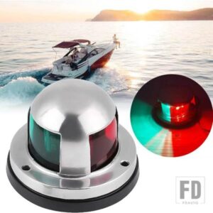 1個 12V LED IP65 赤緑ハザード灯 ヨットライト ボートナビゲーションライト デッキマウント セーリングシグナルランプ 船舶ライト