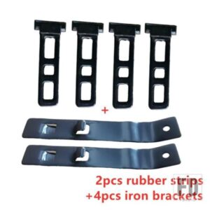 2/4/6PCS SCANIAトラックカバーゴムストリップと固定アイアン製ブラケットOEM 1383858 1383520 1377601 1377600 1358343に適合