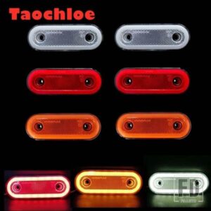 10個 EMARK サイドライト 20 LED マーカーランプ トラック リアライト トレーラーアウターライト 12V - 24V ハザード灯 スカニア用 DAF用