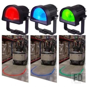 1個 トップ E9 10W 40W E9 EMARK 10-80V U字型アーチカーブビーム 赤 青 緑 LED 安全フォークリフトハザードエリア ハローライト