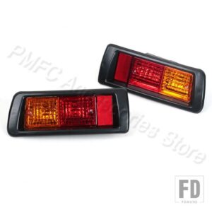 トヨタ リアバンパーリフレクター ハザード灯 ブレーキライト テールライト フォグランプ ランドクルーザー プラド LC90 3400 FJ90 FJ95 1996- - 1 Left and 1 Right