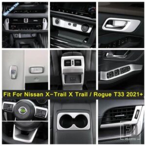日産 X-TRAIL / ROGUE T33 2021-2024 対応 マット仕上げ オート ウォーターカップホルダー 読書灯 ランプ 装飾アクセサリー カバートリム