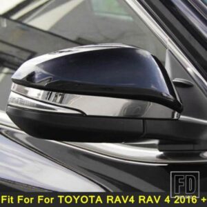 トヨタ ステンレス製自動車用 バックミラー装飾ストリップカバートリム RAV4 RAV 4 2016 2017 2018 外装パーツアクセサリー