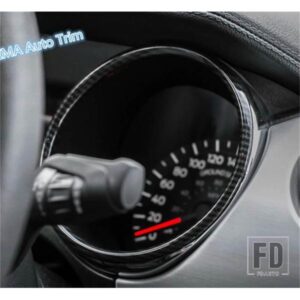 フォード ABSカーボンルック自動車ダッシュボードディスプレイスクリーン装飾リングアクセサリーカバートリムマスタング2015-19用