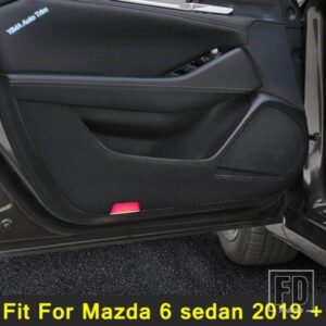 マツダ 自動車内装アクセサリー ドアアンチキックパッドデカール 6 セダン 2019-2024 カーボンルックステッカー 4枚
