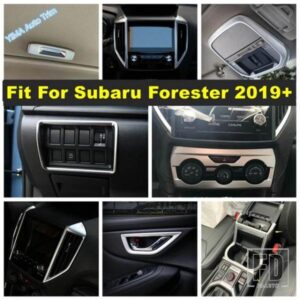 スバル フォレスター 2019 - 2022 用 インナードアハンドルボウル / トランスミッションシフトギアパネルフレームカバートリム 車内アクセサリ
