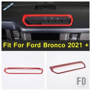 フォード ABSオートセンターコンソールダッシュボード計器コントロールスイッチ装飾パネルアクセサリーカバートリムブロンコ2021-2024に適合