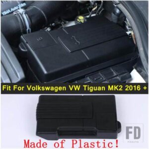 VW ティグアン MK2 2016 - 2022 プラスチックエンジンバッテリーアノード負極キャップカバートリムアクセサリー