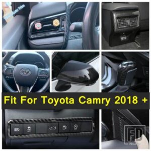 トヨタ カーボンルック オートドアサイドウィング/バックミラー/エアコンアウトレットカバートリム カーアクセサリー カムリ 2018-2023