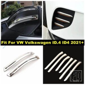 VW ID.4 ID4 2021 - 2024 フロントフォグランプ ランプまぶた まつげ / バックミラーカバー トリムアクセサリー