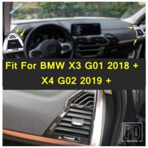 BMW 自動車ダッシュボードエアコンACコンセントベント装飾フレームアクセサリーカバートリム X3 G01 2018 - 2022 X4 G02 2019 - 2023用