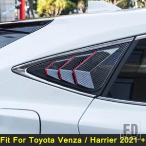 トヨタ リアウィンドウトライアングルシャッターブラインドデコレーションカバートリムデカール外装アクセサリー2個 ヴェンザ/ハリアー2021-20