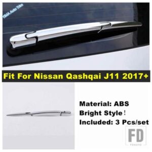 日産 クロームリアウインドシールドウィンドウウィンドスクリーンレインワイパーカバートリムフレーム外装アクセサリー QASHQAI J11 2017-2020
