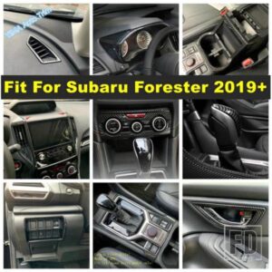 スバル フォレスター 2019 - 2023 用 カーボン アクセサリー 読書灯 / ウォーターカップホルダー / ACベントアウトレットパネルカバートリム
