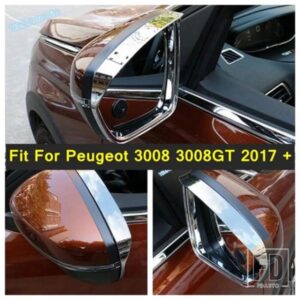 プジョー バックミラー レインアイブロウバイザー レインプルーフブレードカバートリム 3008 3008GT 2017-2023 車外装アクセサリーに適合