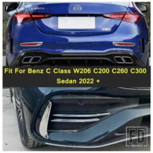 メルセデスベンツ Cクラス W206 C200 C260 C300 セダン 2022 2023 2024用 リアフォグランプシェード / フロントフォグランプストライプカバート