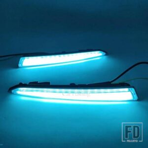 フォード クーガ エスケープ 2013-17 デイタイムランニングライト DRL LED フォグランプ ダイナミックイエローウィンカー付き 1ペア