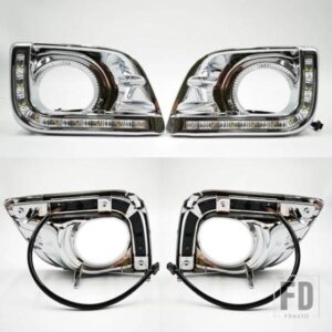 トヨタ 自動車用 LED DRL プラド FJ150 LC150 ランドクルーザー 2700/4000 2010 2011 2013 デイタイムランニングライト フォグランプ ウィンカ
