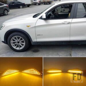 BMW 自動車用 点滅2個 スモークダイナミックフローティングLEDサイドマーカーシグナルライト X5 E70 X6 E71 E72 X3 F25 シーケンシャルウィンカ