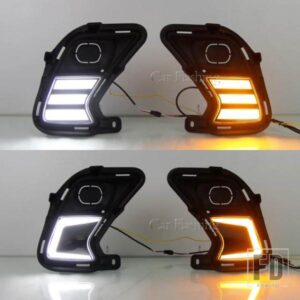 トヨタ グランドハイランダー 2024 2025 LEDデイタイムランニングライトフォグランプカバー ウィンカー付き