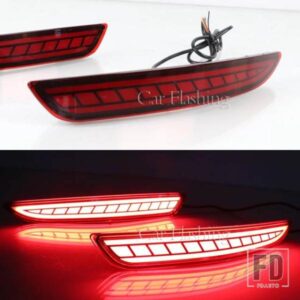 マツダ 1ペア 自動車用 リアフォグランプ LED リアバンパー ブレーキライト ダイナミックウィンカーライトリフレクター 3 3 アクセラ 2019-21用
