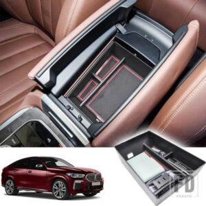 BMW X5 G05/ X6 G06/ X7 G07 2019-23 センターコンソールオーガナイザートレイアームレストボックス自動車内装に適合