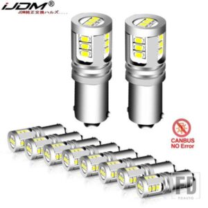 10個 T4W BA9S LEDバルブ BAX9S H21W BAY9S LED 12V 24V H6W H5W LED 自動車用 リアフォグランプ 赤 白 自動パーキング リバースランプ