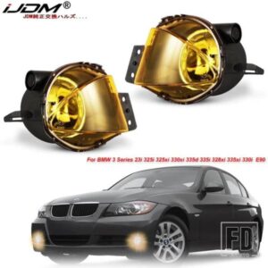BMW ゴールデンイエロー フロントフォグ ドライビングライト 2005-2008 E90 E91 323I 325I 328I 330I 335I フロントバンパー フォグランプ カバ