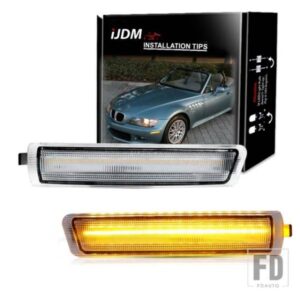 BMW Z3 ロードスター M クーペ 1997-2002 ロードスター コンバーチブル 2ドア 1996-2002 用 フロントホワイト LED サイドマーカーライト フェン