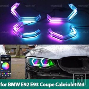 BMW E92 E93 クーペ コンバーチブル カブリオ M3 2006-2013 ダイナミック M4 スタイル RGB ライトリング アプリ制御 DRL LED エンジェルアイキ