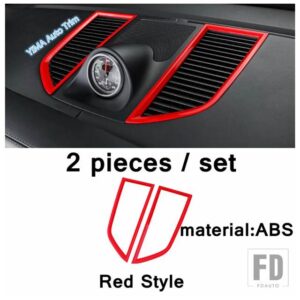 ポルシェ マカン 2014-2023 対応 レッド インテリアアクセサリー ACベント ヘッドランプ スイッチボタン カバー - Side Vent Outlet B