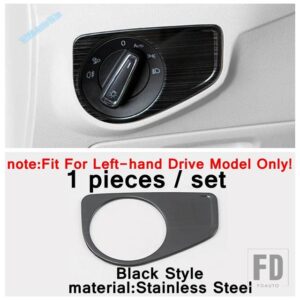 VW アトラス / テラモント 2017-2020 対応 ブラック カーギアシフトパネル メイン運転席 収納ボックス ハンドルカバー - Model D