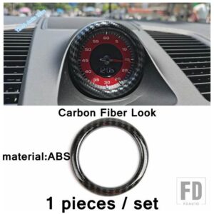 ポルシェ 718 ケイマン ボクスター 2017-2021 対応 カーボンスタイル ABS 車用ダッシュボードトリムリングカバー アクセサリーカバー - Clock Circle