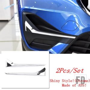 BMW 2PCS フロントバンパー フォグライト ランプ アイリッド ストリップ ガード モールディング デコレーション カバー トリム X1 F48 2020 20 - Shiny Style